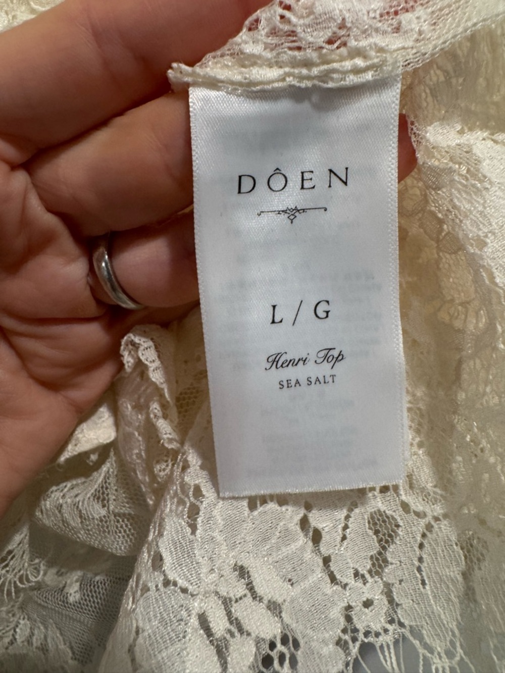 Doen Henri lace top in sea salt - Picture 8 of 10